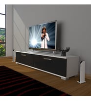 Decoraktiv Eko 140 Mdf Std Tv Ünitesi Tv Sehpası (Siyah - Beyaz)