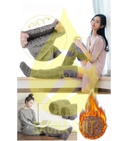 Peluş Çorap Welsoft Diz Üstü Sock Uyku Oda Çorabı Ayak Isıtıcı Uzun Gonç Spor Çorap (Gri)