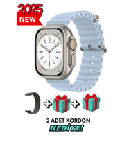 Akıllı Saat Watch ULTRA2 49MM Kordon Hediyeli - Son Versiyon (Açık Mavi)