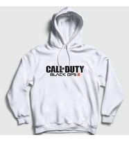 Presmono Unisex Gri Black Ops Call Of Duty Kapüşonlu Sweatshirt 26685tt (Beyaz)