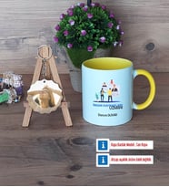 İnsan Kaynakları Uzmanı Kupa Bardak Beyaz ve Fotoğraflı Ahşap Anahtarlık Hediye (Model 7)