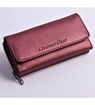 KİŞİYE ÖZEL TREND KADIN CÜZDANI (Bordo)