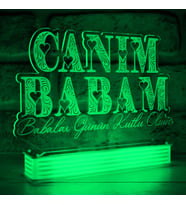 Canım Babama Hediye 3D Lamba (Yeşil)
