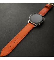 vagave Huawei Watch GT / GT2 / GT2e / GT2pro / GT3 / GT3pro 46mm İsme Özel Deri Kordon (Taba)