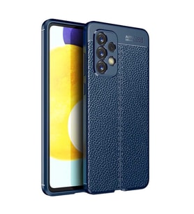 Galaxy A33 5G Kılıf Zore Niss Deri Desenli Silikon Kılıf (Lacivert)