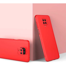 Xiaomi Redmi Note 9 Pro Kılıf Zore Ays Full Koruma Kılıf (Kırmızı)