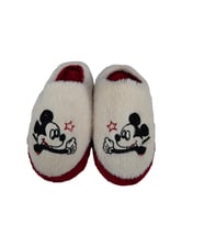 SİA ÇANTA EVA COMFORTLİNE KAYDIRMAZ TABAN ,RUFİDİK ŞİRİN ÜŞÜMEYEN AYAKLAR TÜYLÜ İÇ ASTAR  SEVİMLİ MICKEY MAUSE FİGÜRLÜ KADIN  PANDUF TERLİK (Kırmızı)