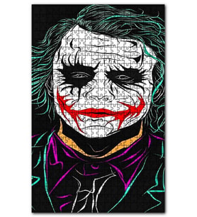 Cakapuzzle Joker Neon Çizim Puzzle Yapboz MDF (Ahşap) (255 Parça)