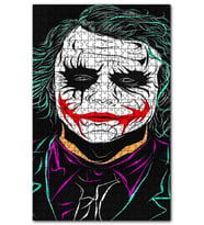 Cakapuzzle Joker Neon Çizim Puzzle Yapboz MDF (Ahşap) (255 Parça)