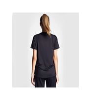 Lescon 24S-2208-24B Kadın V Yaka Kısa Kollu T-shirt - Beyaz (Siyah)