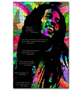 Cakapuzzle Bob Marley ve Özlü Sözleri Puzzle Yapboz MDF (Ahşap) (1000 Parça)