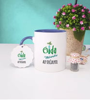 Gıda Mühendisi Kupa Bardak ve Anahtarlık (Lacivert)