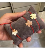 Yonca Desenli Gümüş Bileklik Özel Gün Hediyesi (Rose)