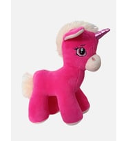 Gran Toys Peluş Boynuzlu At Pony - 40CM (Fuşya)
