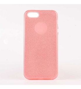Uyumlu Model Apple iPhone 5 5S SE Kılıf Simli Parlak Shining Kapak (Pembe)