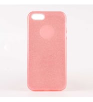 Uyumlu Model Apple iPhone 5 5S SE Kılıf Simli Parlak Shining Kapak (Pembe)