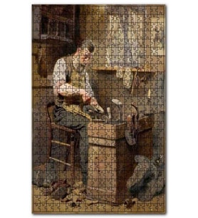 Cakapuzzle İhtiyar Ayakkabı Tamircisi Puzzle Yapboz MDF (Ahşap) (1000 Parça)