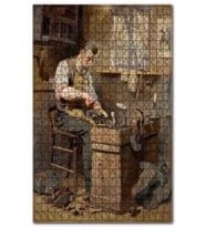 Cakapuzzle İhtiyar Ayakkabı Tamircisi Puzzle Yapboz MDF (Ahşap) (1000 Parça)