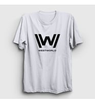 Presmono Unisex Sarı Logo V2 Westworld T-Shirt 223699tt (Beyaz)
