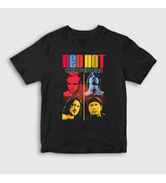 Presmono Unisex Çocuk Beyaz Band Red Hot Chili Peppers T-Shirt 107049tt (Siyah)