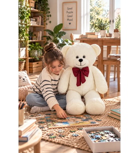 Pandamkee 80 Cm Sevgiliye Özel Hediyelik Ayı (Beyaz)