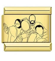 KİŞİSELLEŞTİRİLEBİLİR GÖRSELLİ ÇELİK İTALYAN CHARM (Gold)
