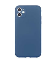 iPhone 11 Kılıf Zore Mara Pürüzsüz Yumuşak Mat Silikon Kılıf (Lacivert)