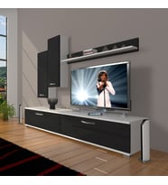 Decoraktiv Eko 7 Slm Std Tv Ünitesi Tv Sehpası (Beyaz-Siyah)