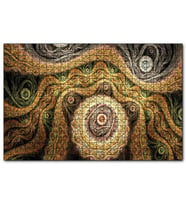 Cakapuzzle Tarot Fraktal Şekiller Kahverengi Sarı Görsel  Puzzle Yapboz MDF (Ahşap) (500 Parça)