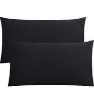 Düz Pamuklu 2'li Yastık Kılıfı 50X70 cm (Siyah)