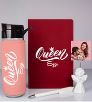 Kişiye Özel Defter Kalem Matara Ve Fotoğraflı Notluk Seti 93533 (Bordo)