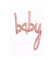 Baby Birleşik Yazı Folyo Balon (Rose)