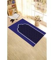 EVDEYA Dijital Baskılı Yıkanabilir Silinebilir Şık Namazlık Seccade 70x130 cm, SECCADE-8-GRİ, (Mor)