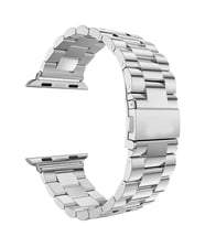 Microsonic Apple Watch Series 3 42mm Metal Stainless Steel Kordon (Gümüş)