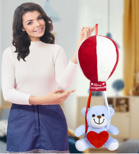 OYUNCAK AYICI  Uçan Balonlu Ayıcık (Mavi)