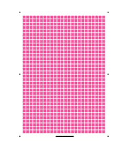 1x1 cm KARE PUL ÇIKARTMA ETİKET - 816 adet (Pembe)