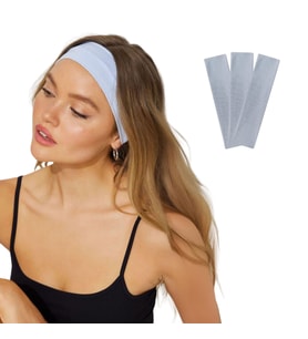 Saç Bandı 3lü Spor Kadın Erkek Saç Bantları Elastik Kaymaz İnce Ter Emici Esnek Genç Saç Bandı Bandana Kadın Makyaj Yüz Yıkama Koşu Dans Fitness Yoga Pilates Bisiklet İçin Saç Bandı Taç Kadın Erkek Pamuk Egzersiz Ter Bandı Kafa Bandı Seti (Buz Mavisi)