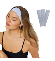 Saç Bandı 3lü Spor Kadın Erkek Saç Bantları Elastik Kaymaz İnce Ter Emici Esnek Genç Saç Bandı Bandana Kadın Makyaj Yüz Yıkama Koşu Dans Fitness Yoga Pilates Bisiklet İçin Saç Bandı Taç Kadın Erkek Pamuk Egzersiz Ter Bandı Kafa Bandı Seti (Buz Mavisi)