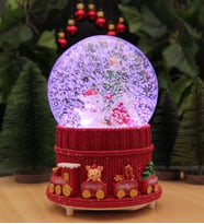 Yılbaşı Noel Kar Küresi Christmas Işıklı, Müzikli ve Kar Motorlu Mega Boy Kar Küresi PREMİUM Kardan Adamlı (Model 1)