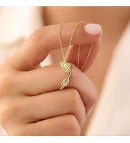 Sade Koi Balığı Gümüş Kolye (Gold)