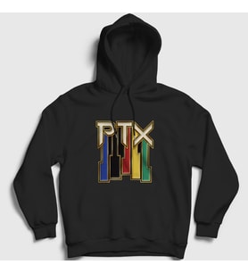 Presmono Unisex Gri Vintage Pentatonix Kapüşonlu Sweatshirt 75851tt (Siyah)
