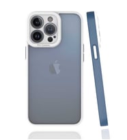 iPhone 13 Pro Kılıf Zore Mima Kenarları Renkli Silikon Kılıf (Lacivert)