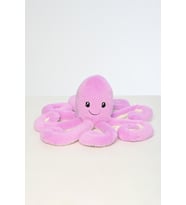 Pufu Toys Yumuşak Dokulu Gülümseyen Peluş Ahtapot Oyuncak 50 Cm (Mor)
