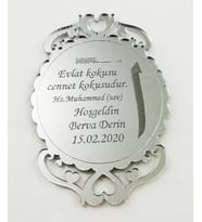 Pleksi yada Ahşap Bebek Magnet Hediyeliği (Gümüş)