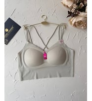 Carma Arkası Çapraz Dekolte İce-Silk Balensiz Dikişsiz Push-up İthal Spandex Sütyen/Büstiyer (Su Yeşili)