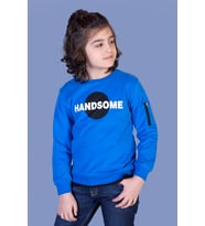 Toontoy Erkek Çocuk Handsome Baskılı Sweatshirt (Saks)