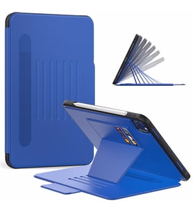 Apple iPad Mini 6 Kılıf Multifunction Leather Case A2567 A2568 A2569 (Mavi)