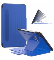 Apple iPad Mini 6 Kılıf Multifunction Leather Case A2567 A2568 A2569 (Mavi)