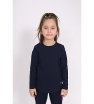 Toontoy Kız Çocuk Baskılı Tişört (Lacivert)