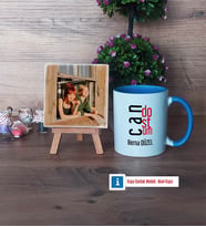 Arkadaşa Hediye Fotoğraflı Dekoratif Taş, Kupa Bardak Beyaz Hediye (Model 4)